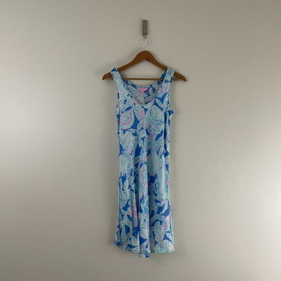 Lilly Pulitzer Patterson Linen Sleeveless Dress Into The Blue Size XS - Picture 1 of 6